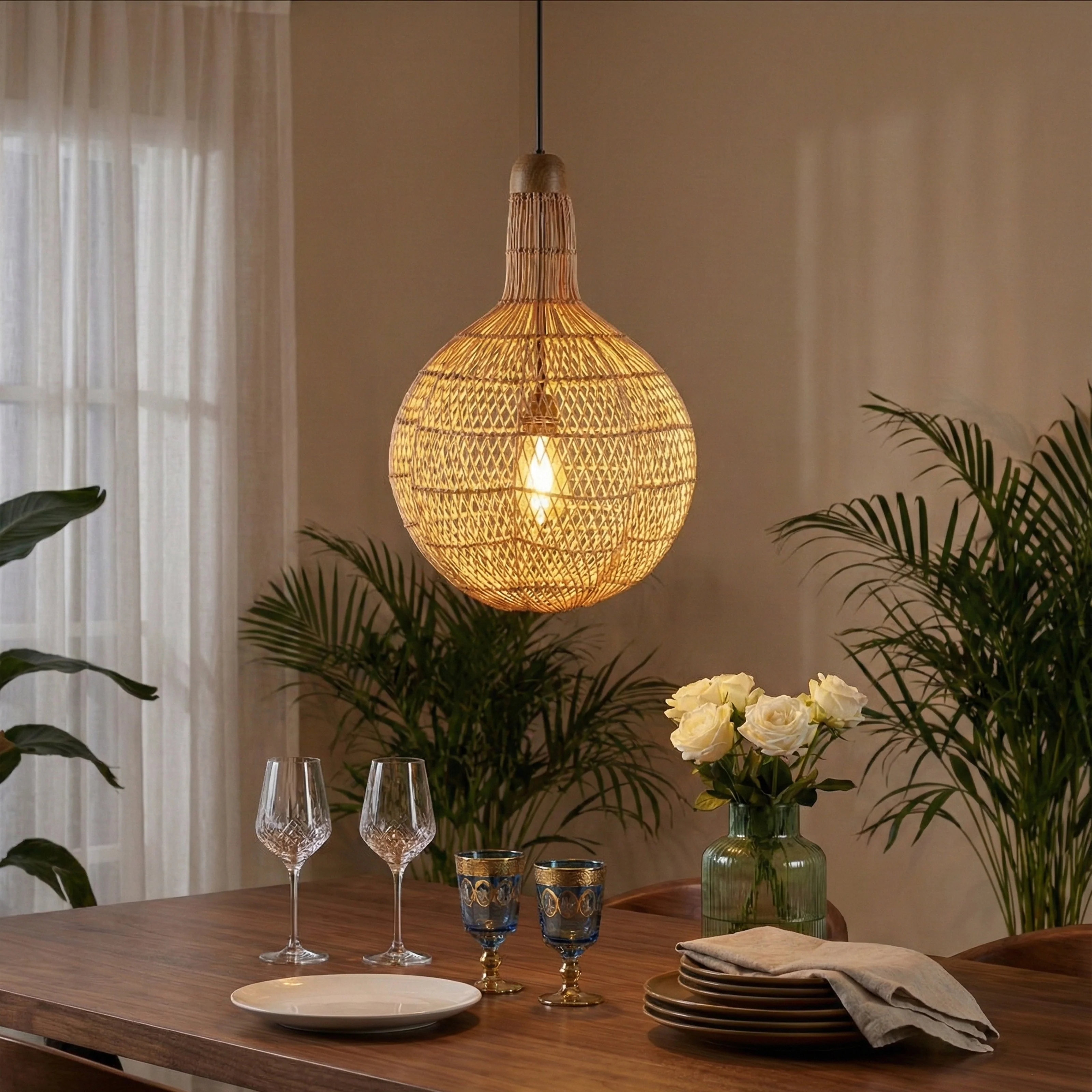 Rattan Pendant Light